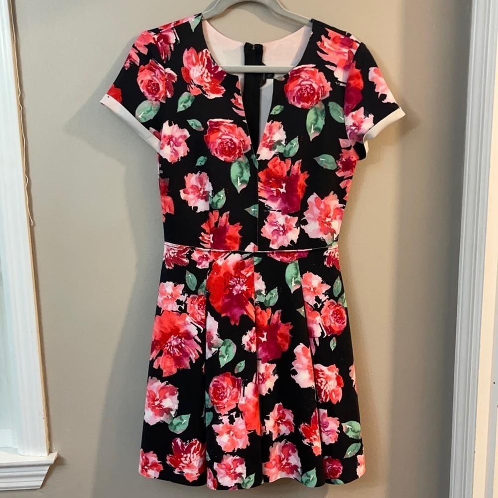 Guess Floral Fit and Flare Dress